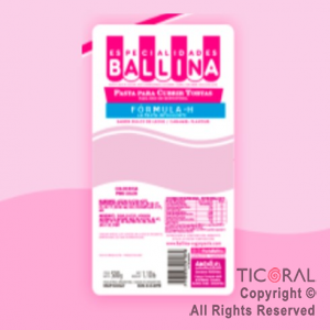 COBERTURA P/TORTA 1/2K COLOR ROSA BALLINA x 1